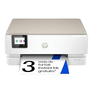HP Envy Inspire 7220e, 242P6B, Imprimante Multifonction à Jet d'Encre A4 Couleur, Recto Verso Automatique, 22 ppm, Wi-Fi, 3 mois de forfait Instant Ink gratuit, Blanche