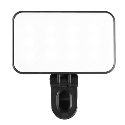 Opdestn Luz de Pinza para Móvil - Lámpara Recargable para Streaming | Luz Portátil para Selfies Videos Maquillaje Vlogging Viajes Estudio en Casa