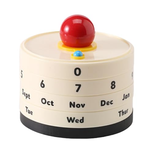 Calendario perpetuo de diseño único y bola decorativa para decoración estricta de escritorio