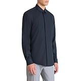 Antony Morato Antony Morato Long Sleeve Shirts Camicia London Slim Fit in COT - FA400078 Blue, Blue, M