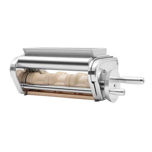 Stainless Steel Ravioli Maker Attachment for KitchenAid Stand Mixer, Manual Ravioli Making Machine Accessories, Pasta, Spaghetti, Machine with Dough Cutter and Wrapper for Kitchen Home