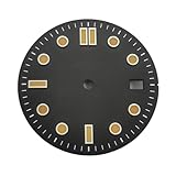 Saharuse 1pc Dia 31mm Zifferblatt Uhr Oberfläche Fit for NH35 NH36 Bewegung Grün Leuchtende Gesichter(Beige)