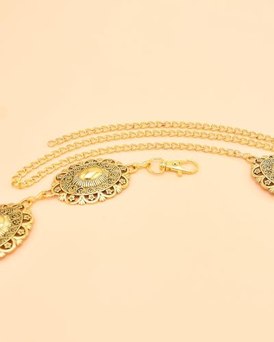 Women's Western Cowgirl Concho Belt Metal Vintage Style Adjustable - For Dresses, Jeans & Country Concerts​4