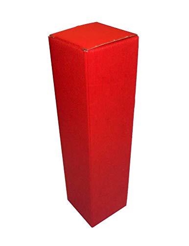 IMBALLAGGI ALIMENTARI envases alimentarios Unidades 20 Caja roja Botellero (1 Botella) de cartón Ondulado Red, de Papel