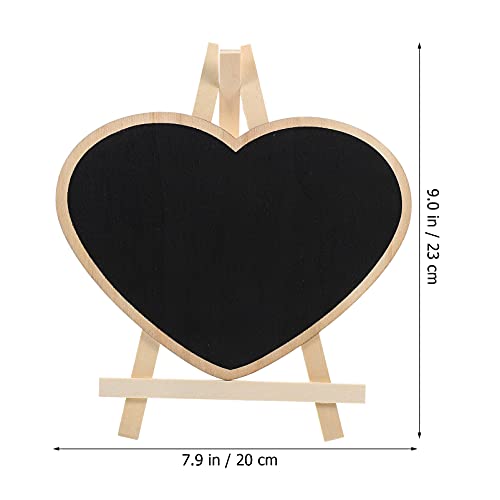 Scicalife Wedding Sign 4Pcs Mini Chalkboard Sign Standing Chalk Board Heart Shape Rustic Vintage Framed Chalkboard Food Labels For Wedding Kitchen Bar Chalkboard Signs #TOP1