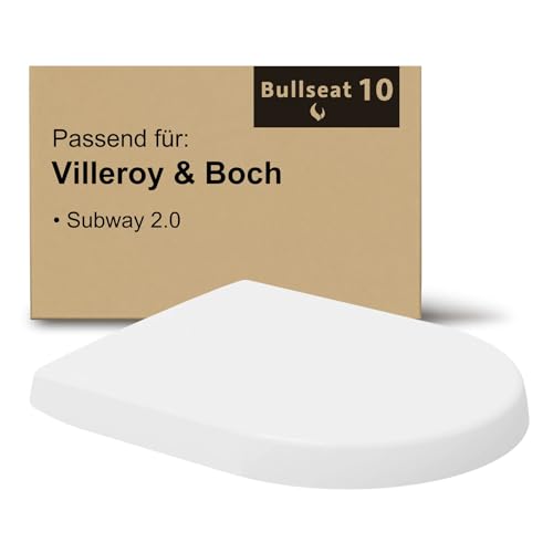 Bullseat Toilettendeckel passend für Villeroy & Boch Subway 2.0 | Wc Sitz mit Softclose und abnehmbar | Klobrille aus Urea-Duroplast | Klodeckel Montage von oben