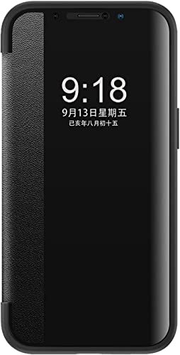 Étui de luxe en cuir PU iPhone 14 Plus, housse folio premium Svart antichoc