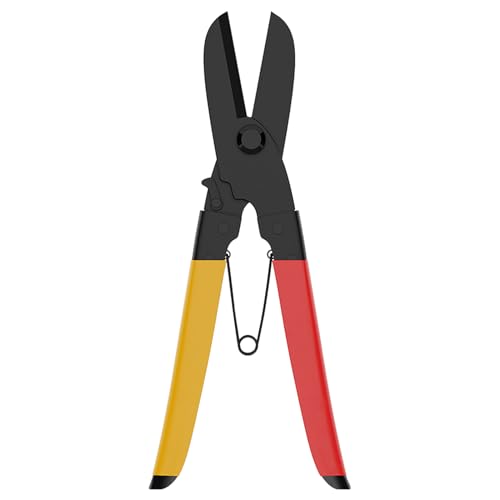 Cisailles À Tôle,Ciseaux à Coupe Droite,Cisailles à Tôle avec Verrou de Sécurité et Poignée Antidérapante - Pour Atelier Rénovation de Maison Chantier Installation de Gainerie Projet de