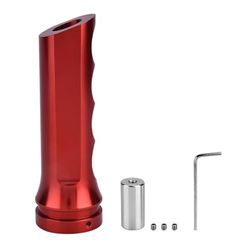 Jadeshay - Jadeshay Couvercle de Frein à Main en Alliage d'Aluminium Universel Auto Voiture Poignée de Protection Manchon de Frein à Main, Rouge, 16 mm, 120 mm