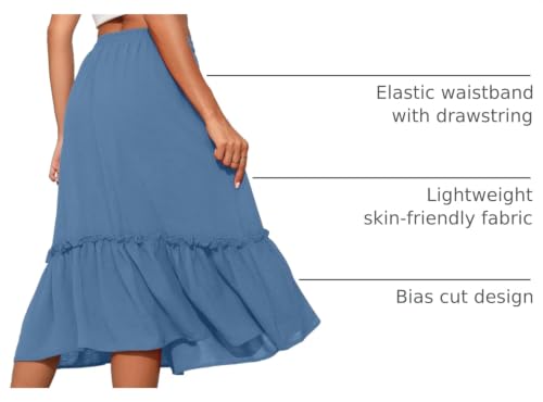 Image of Witsmile High Waist Tiered Skirts for Women Flowy Skirts for Women Long Length with Pockets 2026 Fashion Trendy