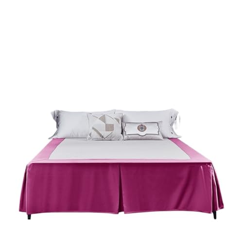 Cubre Canape Falda de Cama con Esquinas divididas Color sólido for el hogar, Funda Hotel, tamaño Individual, matrimonial, Queen y King, 38 cm Alto(Color-20,Full137x190x38)