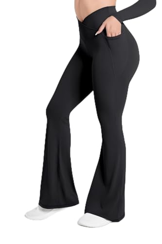 Sunzel Flare Leggings with Pockets for Women