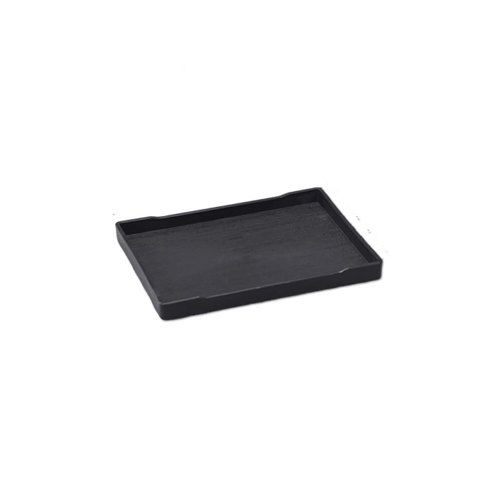 Plateau d'hôtel commercial haut de gamme noir au grain de bois