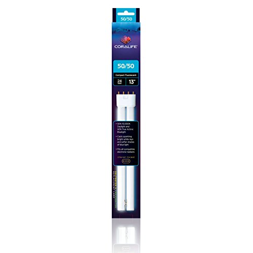 Coralife 05523 50/50 Straight Pin Compact Fluorescent Lamp, 24-Watt
