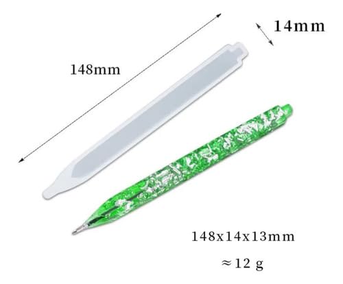 Kit 3 Moldes De Silicone Para Caneta Quadrada De Resina
