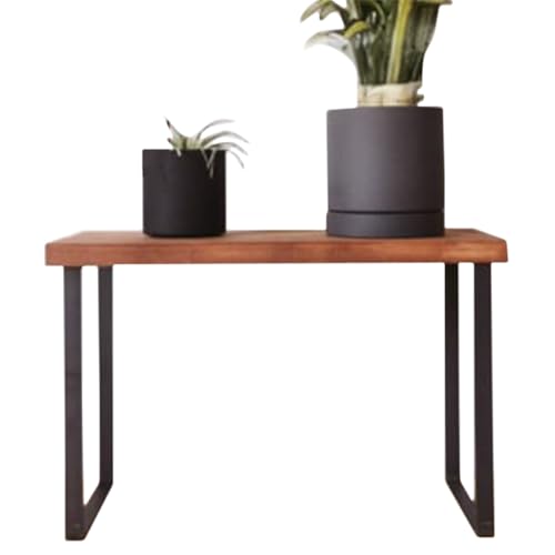 無垢材とアイアンのシェルフ H30cm ブラウン W47cm 植物由来の天然オイル|新生活 完成品 収納ボックス スタッキングシェルフ [2071]