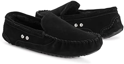 MUK LUKS Men's Everett Moccasin Slippers, Ebony, 13 | Image 6