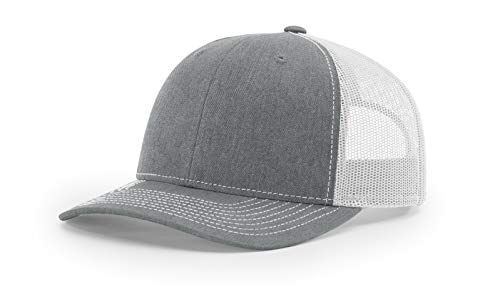 RICHARDSON Men's 112 Trucker OSFA Baseball HAT Ball Cap, Heather Greylight Grey, Medium