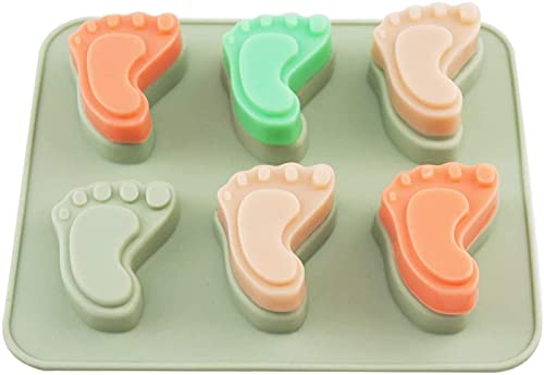 Zittop Baby Footprint Molds Foot Step Silicone Fondant Molds For Baby Shower Birthday Cake Decoration Candy Chocolate Cupcake Topper Decorating #TOP3