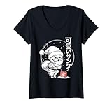 Photo Gallery donna carino sognare kawaii babbo natale maglietta con collo a v Photo Gallery donna carino sognare kawaii babbo natale maglietta con collo a v