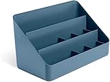 Poppin Desk Organizer with 3 Tiers, Sliding & Removable Dividers, Charging Station - All-in-One Workspace Organizer for Office Supplies, Desktop Organizer