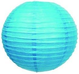 Artyfetes - Lanterne Japonaise Bleu Turquoise, diam. 35 cm, Lampion Boule Papier, à Suspendre