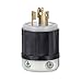 Leviton Non Grounded Locking Plug 20A 125/250V Nylon Black & White