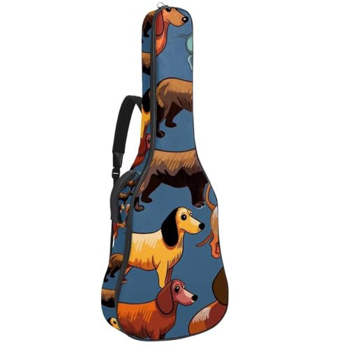 Sac pour guitare à motif teckel pour transporter sa musique partout