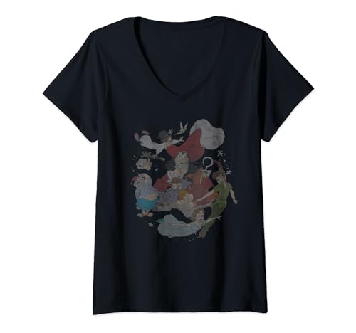 T-shirt col en V Disney Peter Pan parfait pour vos sorties d'été casual