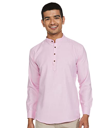 Image of Luxrio Kurta for Men Cotton Blend Short Solid Slim Fit