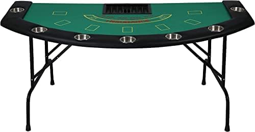 Mesa plegable de poker para 7 jugadores verde