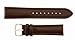 JP Leatherworks Mens Genuine Italian Leather Watchband Chronograph Style Brown 19mm Watch Band