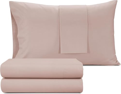 Izod 100% Egyptian Cotton Sheets Set King Size, Cotton Percale Crisp Sheet Set 4Pc, Lightweight...