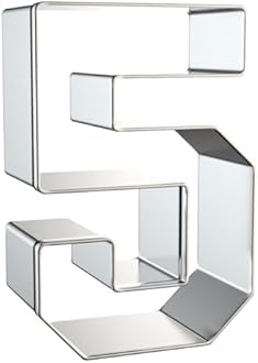 Number Cookie Cutter Set 3 Inch - 9 Piece Large Numbers #0#1#2#3#4#5#6 (#9) #7#8 Shapes Biscuit Fondant Baking Mold - Stainless Steel