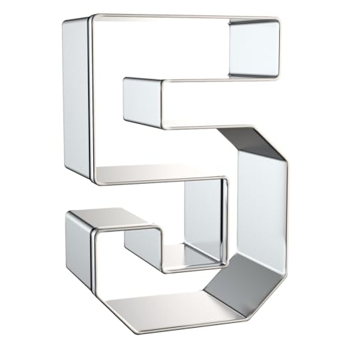 Number Cookie Cutter Set 3 Inch - 9 Piece Large Numbers #0#1#2#3#4#5#6 (#9) #7#8 Shapes Biscuit Fondant Baking Mold - Stainless Steel