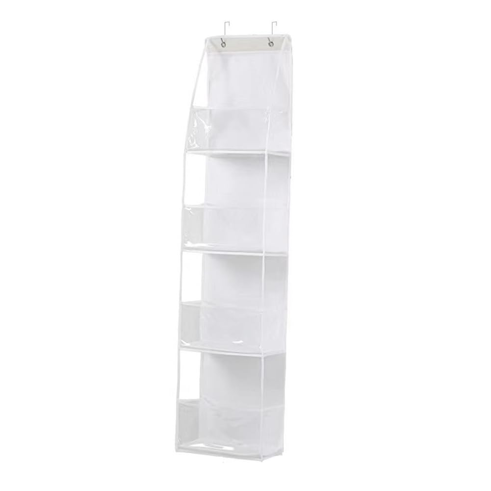 CTRLZS Multifunctional Hanging Bag Can Be Hung Behind the Door Multilayer Storage Sundries Sorting Storage Hanging Bag White
