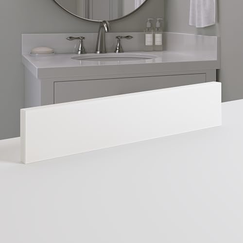 ARIEL Modern Pure White Quartz Sidesplash for Vanity – 22"x4"