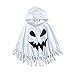Merqwadd Unisex Toddler Baby Halloween Costume Ghost Cloak Poncho Cape Cosplay with Hat Outfits for Kids (3-4T, White Ghost Hooded)