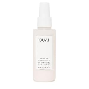 OUAI Leave In Conditioner & Heat Protectant Spray – Prime Hair for Style, Smooth Flyaways, Add Shine and Use as Detangling Spray – No Parabens, Sulfates or Phthalates (4.7 oz)