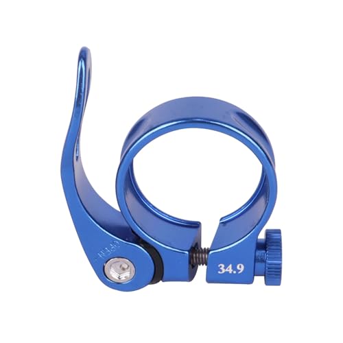 YANRUHFL Bike Bicycle Quick Release SeatPost Clamp 34.9mm 31.8mm MTB Bike Road Bike Casual Bike Seatpost Clamp (Blue, 34.9mm) - Thumbnail 5