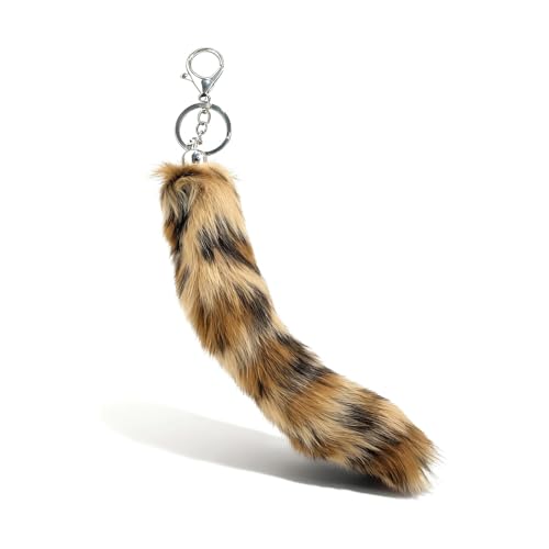 choice of all Leopard Tail Keychain Leopard Bag Charms for Handbags Wolf Tail Keychain for Women Handbag Cosplay Accessory