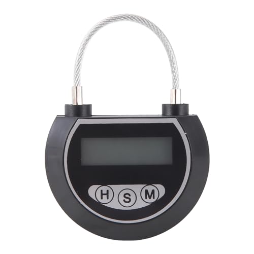 Dytabepl Timer-Sperre Digitale Zeitschloss Timer-Schlossbehälter mit LCD-Display Smart Time Lock Vorhängeschloss für Keuschheitskontrolle Multifunktions Zeitschloss Vorhängeschloss für Spielzeug