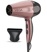 Vega Go Pro 2100 Watts Professional Hair Dryer with Detachable Nozzle, 2 Speed & 3 Temperature Se...