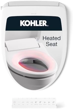 Kohler PureWash E815 Elongated Bidet Toilet Seat, Warm Water, Whi...