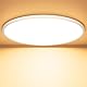 OUILA LED Deckenleuchte Flach Rund - Ø40CM Deckenlampe LED 36W 3000K 3600LM IP44 Wasserdichte Badezimmer lampe, Küchenlampe Deckenleuchte Warmweiß für Küche Bad Schlafzimmer Flur Keller