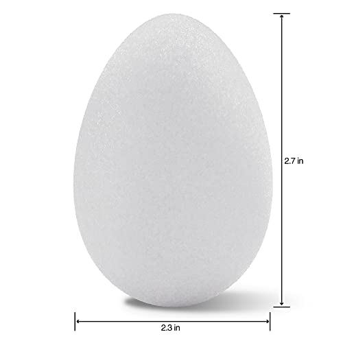 Floracraft Styrofoam Eggs 3-1/16"X2-5/16 4/Pkg-White #TOP16