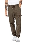 Reell Reflex Worker LC, Hose für Männer, Herrenhose mit Bund (S Long, Clay Olive)