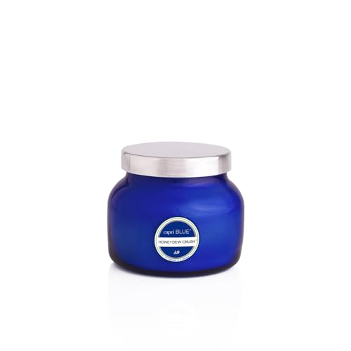 Capri Blue Scented Candles - Soy Candle Wax Blend - Jar Candles - Blue Candle Gifts for Women & Men - Luxury Candles for Home Scented with Honeydew Nectar, Grapefruit & Apple - Honeydew Crush (8 oz)