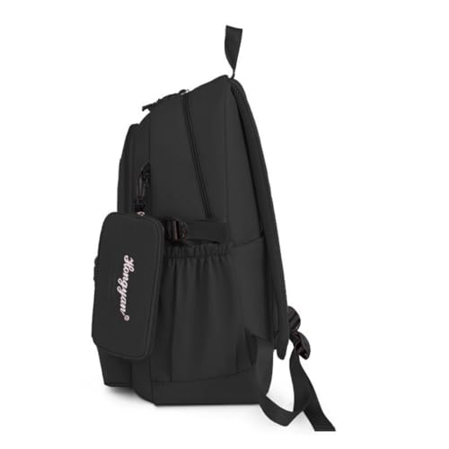 Mochila Feminina Escolar Bolsa Faculdade Viagem Anti Furto para Notebook (Preto)