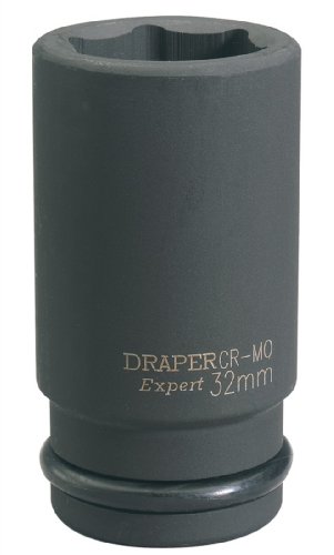 Draper 71924 3/4" Square Drive Hi-Torq 6 Point Deep Impact Socket, 32 mm Size , Blue